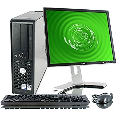 Dell Optiplex Desktop Computer, Intel C2D 2.66Ghz, New 2GB, 160GB, WiFi, DVD/CD-RW Optical Drive, Microsoft Windows 7 Pro with New USB Keyboard & Mouse & 17" Monitor (models vary)