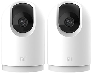 Xiaomi Mi 360 Home Security Wireless Camera 2K Pro with Bluetooth Gateway BLE 4.2 l Dual Band Wi-fi Connection l 3 Million HD 1296p| Full Color in Low-Light | AI Human Detection, White (Pack of 2)