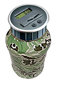 Digital Coin Bank Savings Jar - Automatic Coin Counter Totals all U.S. Coins including Dollars and Half Dollars - "Camo"