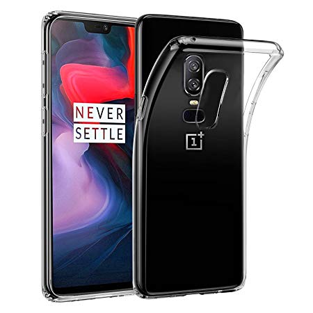 OnePlus 6 Case, DN-TECHNOLOGY® [Fusion] Crystal Clear Gel Case For Oneplus 6 [Advanced Shock-Absorbent/Drop Protection Technology] One Plus 6 Clear Gel Case.Shockproof Case,Transparent Case,Clear Case, OnePlus 6 Cover,OnePlus 6 Phone Case(Compatible With OnePlus 6 Screen Protector Tempered Glass)