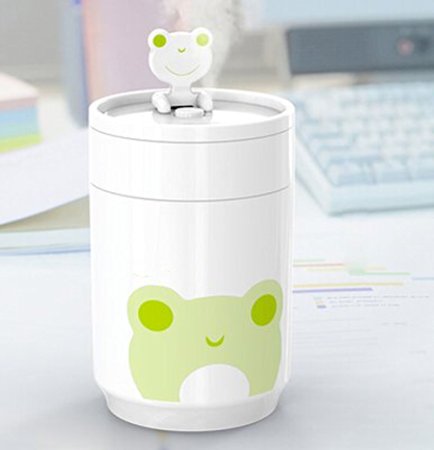RipaFire® 300ML Coffee Cup Shape Portable USB Air Mist Diffuser Ultrasonic Humidifier for House Office Bedroom (Frog)