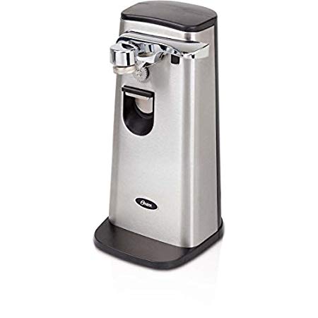 Oster Retractable Cord Stainless Steel Can Opener, 10.4 inches high x 6 inches wide x 5.2 inches long