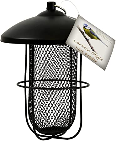 Black Lantern Shaped Wild Bird Feeders - Seed, Nut & Fat Ball, Garden Lantern (Nut Feeder)