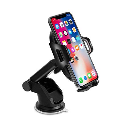 Mixigoo Car Phone Holder, Air Vent Car Dashboard Phone Holder, Washable One Touch Strong Sticky Gel Pad iPhone XS/X8/8Plus7/7P/6s/6P,Samsung Galaxy S9/S8/S7/S6, Google, LG, Huawei Other Smart