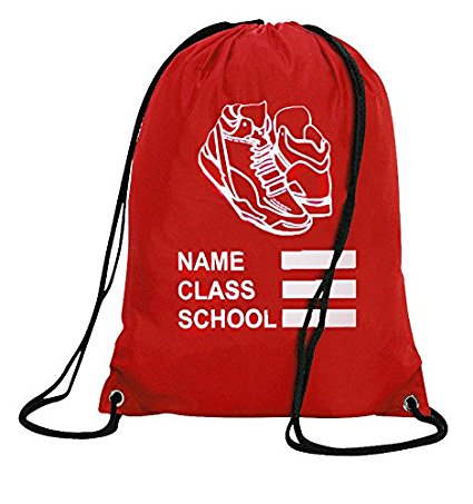 Personalised PE Bag Drawstring Backpack Waterproof Gym Swim School Sports Bag