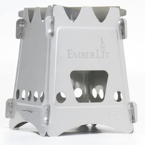 Emberlit Stainless Steel stove,Compact Design Perfect for Survival, Camping, Hunting & Emergency Preparation