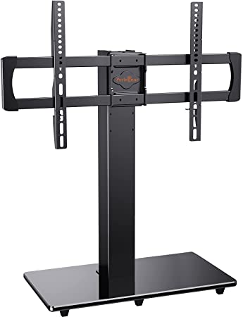 Swivel Universal TV Stand Base for 50-85 Inch LCD OLED Flat/Curved Screen TVs-Height Adjustable/Tall/Larger Table Top TV Stand Mount, Center TV Stand with Cable Management, VESA 800x400mm PGTVS14