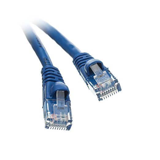 C&E Cat6a 20-Foot Blue Ethernet Patch Cable, Snagless/Molded Boot, 500 MHz (CNE43088)
