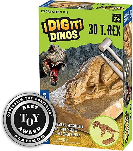 Thames & Kosmos I Dig It! Dinos 3D T. Rex Excavation | Science Kit | Excavate A 3D Tyrannosaurus Rex Dinosaur Skeleton | Paleontology | 2018 Oppenheim Toy Portfolio Platinum Award Winner