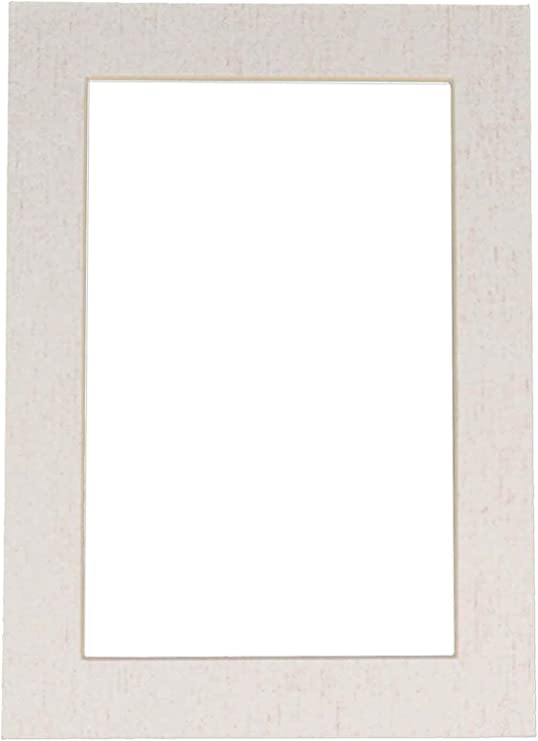 11x14 Mat Bevel Cut for 9x12 Photos - Acid Free White Linen Canvas Precut Matboard - for Pictures, Photos, Framing - 4-ply Thickness