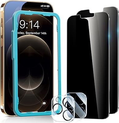 SmartDevil 2Pack for iPhone 11 Pro Privacy Screen Protector with 2Pack Camera Lens Protector, 9H Anti-Spy Privacy Screen 11 Pro, Anti-Shatter Glass, Bubble Free Easy Install