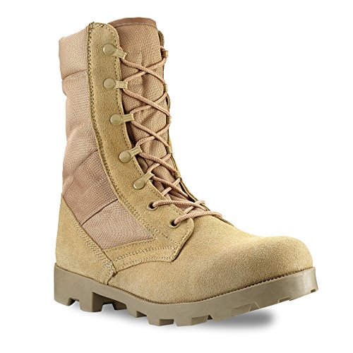 Men’s 9 Inch Desert Tan Boots with Side Zipper for Work, Construction, Hiking, Hunting, Outdoors. Durable, Comfortable,True to Size. 6 Month Warranty
