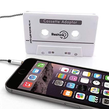 Aicheche Car Audio aux Cassette Adapter (White)