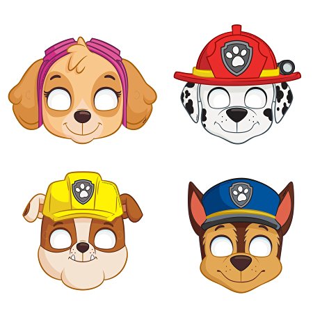 PAW Patrol Party Masks, Assorted 8ct