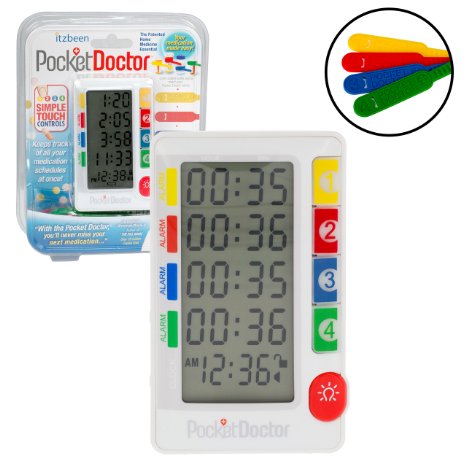 Medication Reminder - The Original EASY TO USE Pocket Doctor Pill Reminder By Itzbeen - Keeps Track of All your Medications at Once