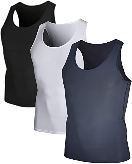 DEVOPS Men's 2~3 Pack Sleeveless Athletic Cool Dry Compression Muscle Tank Top