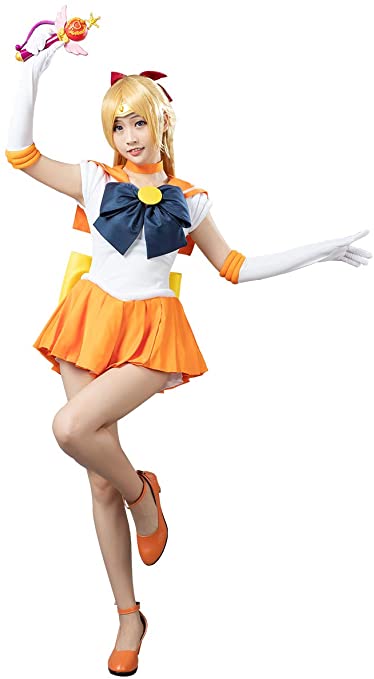 Cosfun Best Sailor Venus Aino Minako Cosplay Costume mp000348