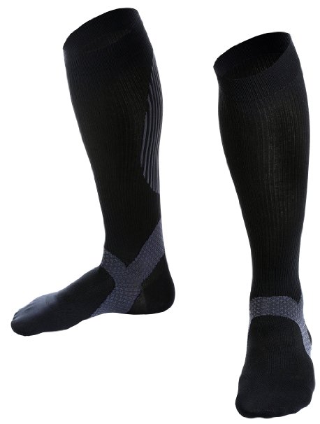 Elite Compression Socks with the TRIANGLE of SUPPORT; Arch ; Ankle & Calf - Enjoy Enhanced Performance & Faster Recovery. Offers EXTRA STRONG Compression and Support...
