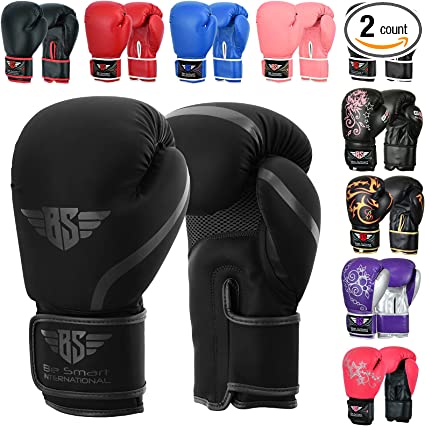 Be Smart Kids Boxing Gloves 4-12 Years 4oz 6oz Training Gloves for Children Sparring Youth Boxing Gloves Junior Training Mitts Punch PU Leather MMA Muay Thai Kick Boxing