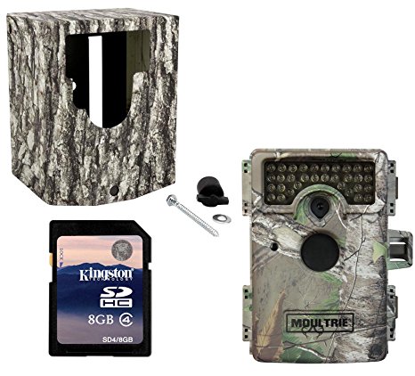 Moultrie M-1100i No Glow Infrared Trail Game Camera   Security Box & SD Card