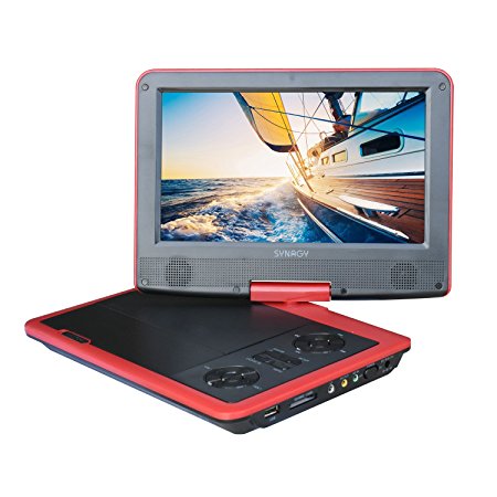 SYNAGY A29 9inch Portable DVD Player CD Player (Red)