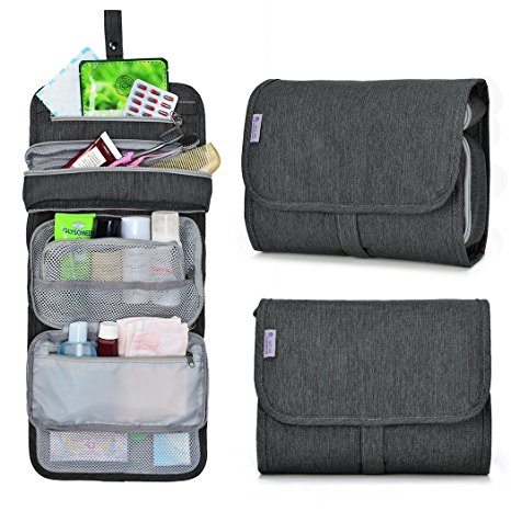 Mountaintop Travel Toiletry Kit, Toiletry Bags,Organizer Cosmetic Bag£¬9.5 x2 x7.5 inch-5929 (Gray)