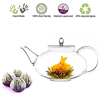 Tea Beyond Tea Set Teapot and Flowering Tea Set (42 oz Fab Bloom 4cts)