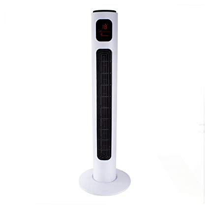 38" Tower Fan with Temperature Display Remote Control 3 Speed Settings Timer & Oscillation Function