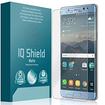 Galaxy Note 7 Screen Protector, IQ Shield® Matte Full Coverage Anti-Glare Screen Protector for Galaxy Note 7 (Updated Version) Bubble-Free Film - with Lifetime Warranty