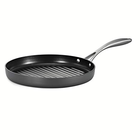 Tramontina 80123/035DS Gourmet Heavy-Gauge Aluminum Nonstick Round Grill Pan, 12-Inch, Hard Anodized