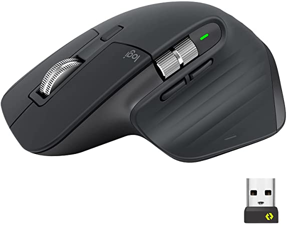 Logitech MX Master 3 Wireless Mouse for Business, Logi Bolt USB Receiver, Bluetooth, Ultrafast Scrolling, 4000 DPI Any Surface Tracking, Ergonomic, 7 Button, Rechargeable, PC/Mac/Linux - Graphite