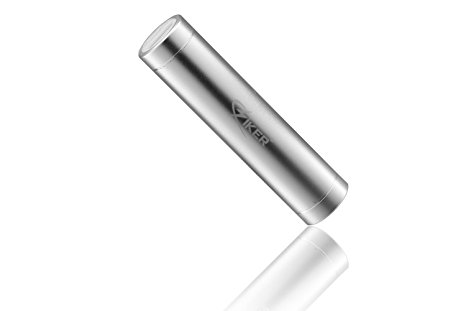 SIKER 2nd Luster Mini 2600mAh Portable Charger External Battery Power Bank with High capacity for iPhone 6 Plus 5S 5C 5 4S, iPad Air 2 Mini 3, Nexus, HTC(SILVER)