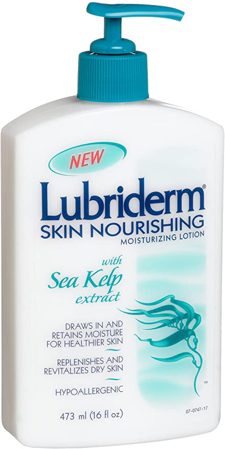 Lubriderm Skin Nourishing Moisturizing Lotion with Sea Kelp Extract 16 oz (2 Pack)