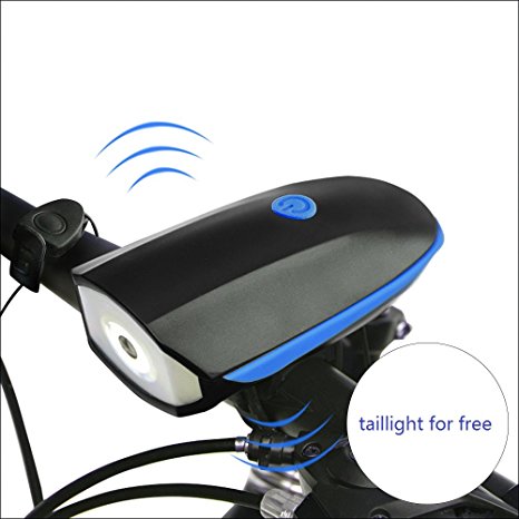 Bike Light Set with Horn Waterproof USB Rechargeable XPG LED Bicyle Headlight and Taillight