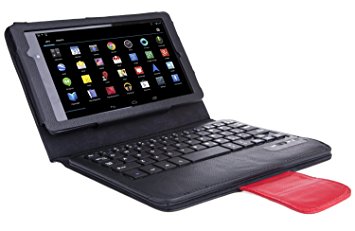 IVSO® Google Nexus 7 FHD Bluetooth Keyboard Portfolio Case - DETACHABLE Bluetooth Keyboard Stand Case / Cover for Google Nexus 7 FHD Tablet (Black)