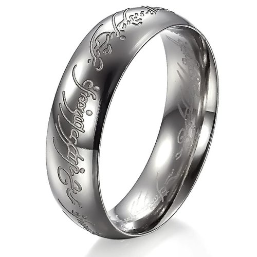 Geminis New Fashion Jewelry the Lord of the Rings Style Silver Stainless Steel Finger Ring Bands Newest Design Top Quality Finger Ring