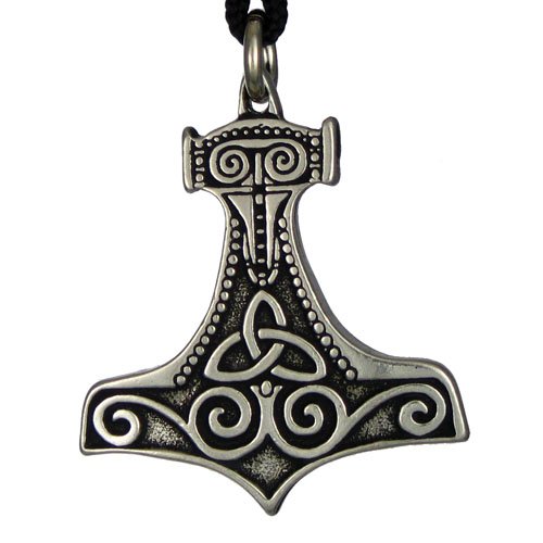 Pewter Thor's Hammer Celtic Knot Mjolnir Pendant
