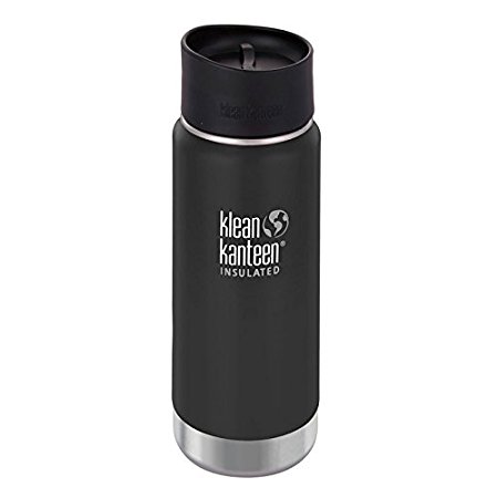 Klean Kanteen Stainless Steel Bottle with Cafe Cap, Vacuum Insulated, Wide