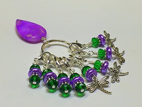 Dragonfly Clip On Stitch Marker Jewelry Set