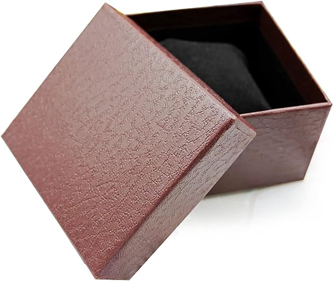 Single Watch Gift Box with Pillow Faux Leather Wristwatch Display Case Organizer Watch Box for Men Women Small Jewelry Box Bracelet Gift Box Organizer Storage Holder Case Brown