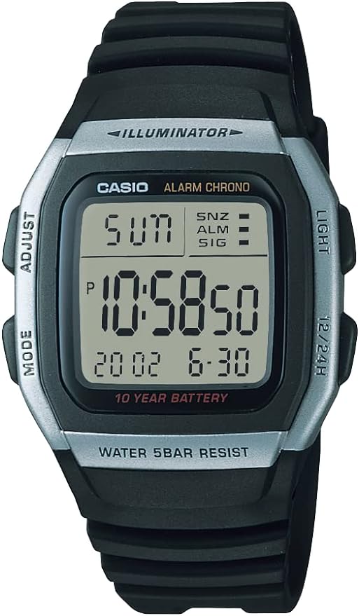 Casio Men's W96H-1BV Alarm Chronograph Digital Quartz Sport Watch