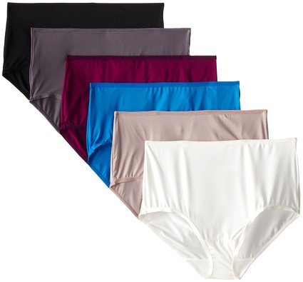 Fruit of the Loom Women's 6 Pack Microfiber Brief Panties