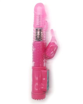 Women Passion Vibrating Massage Thrusting Rabbit ,Clit Stimulator Sex Massager Female Masturbation Sex Tools, Strong Vibration Dilddo Penis (Pink)
