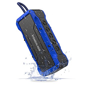 Poweradd MusicFly Outdoor Portable Bluetooth Speaker, 36W Speakers,Loud Volume,Dynamic Stereo,HD Sound, IPX7 Waterproof, Sandproof, Shockproof,Built in Mic,USB Charging Port, Blue