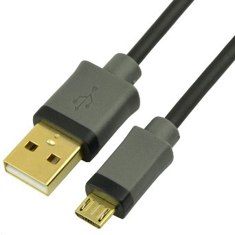Mediabridge USB 20 - Micro-USB to USB Cable 10 Feet - Tangle-Resistant - High-Speed A Male to Micro B - Gold-Plated Connectors