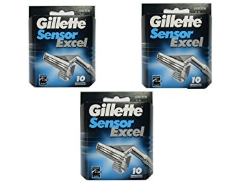 Gillette Sensor Excel - 30 Count (3 x 10 Pack)