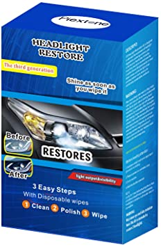 Plextone Headlights Restoration Kit Restore Dull Faded and Discoloured Headlights (estores Oxidation, Hazy, Yellow, Scratch) Car Headlight Cleaner with Exclusive UV Protection Clear Coat (B2)