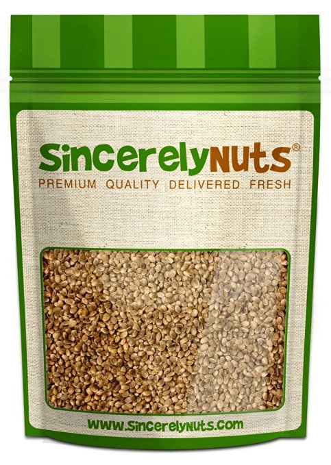 Sincerely Nuts Hemp Seeds Roasted & Salted in Shell - Five (5) Lb. Bag - Heavenly Taste - Fantastic Freshness - Nutrient Rich - Kosher Certified!