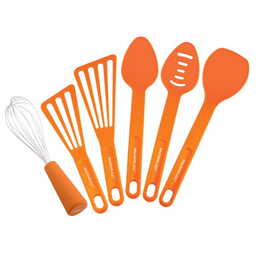 Rachael Ray 55737 Tools and Gadgets 6-Piece Kitchen Tool Set, Orange