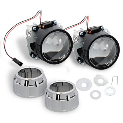 Nilight 25 Mini HID Bixenon Projector Lens for H1 Bulb Car Giftchrome Shround